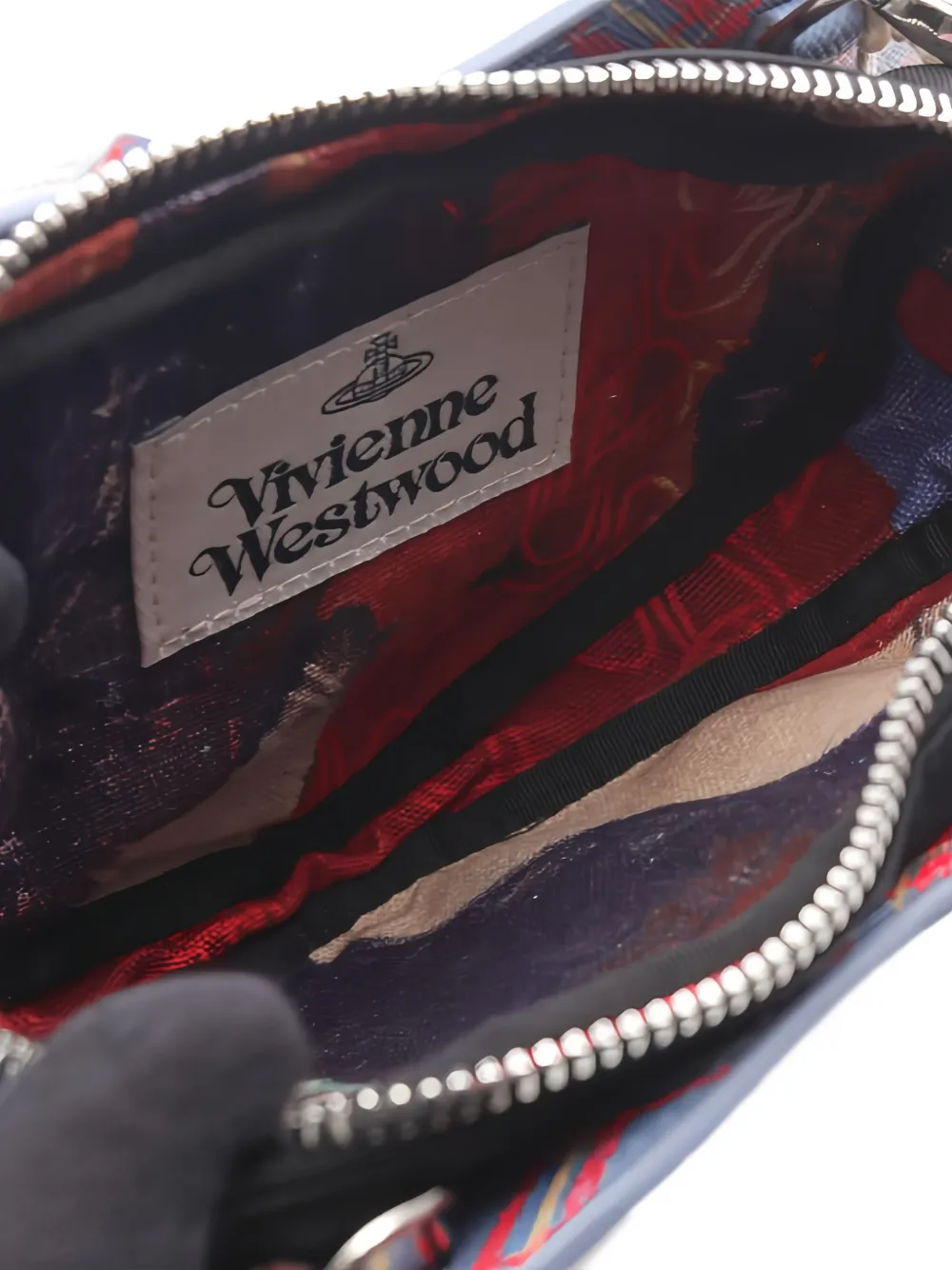 Pre-owned Vivienne Westwood 2020s Louise Heart Shoulder Bag In Blue