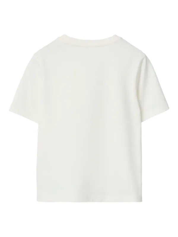 Burberry Kids equestrian-print Cotton T-shirt | White | FARFETCH