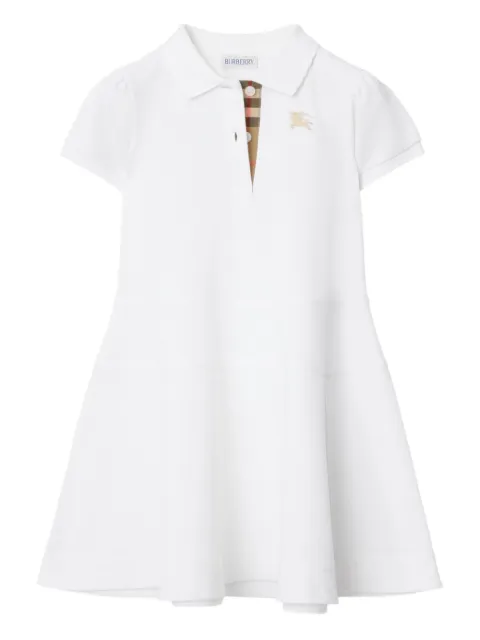 Burberry Kids vestido con cuello de playera tipo polo