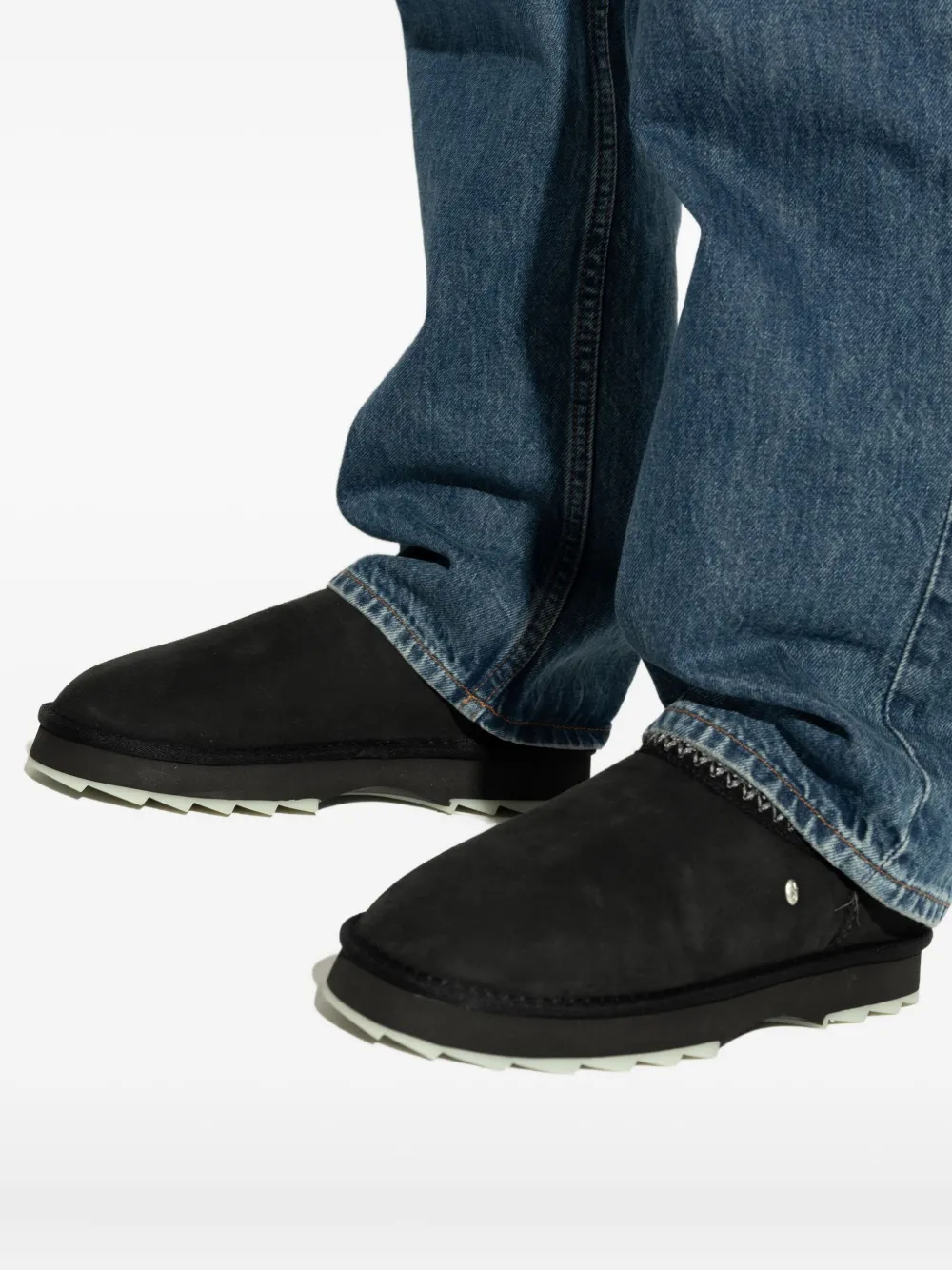 EMU AUSTRALIA Slippers met lammy afwerking Zwart