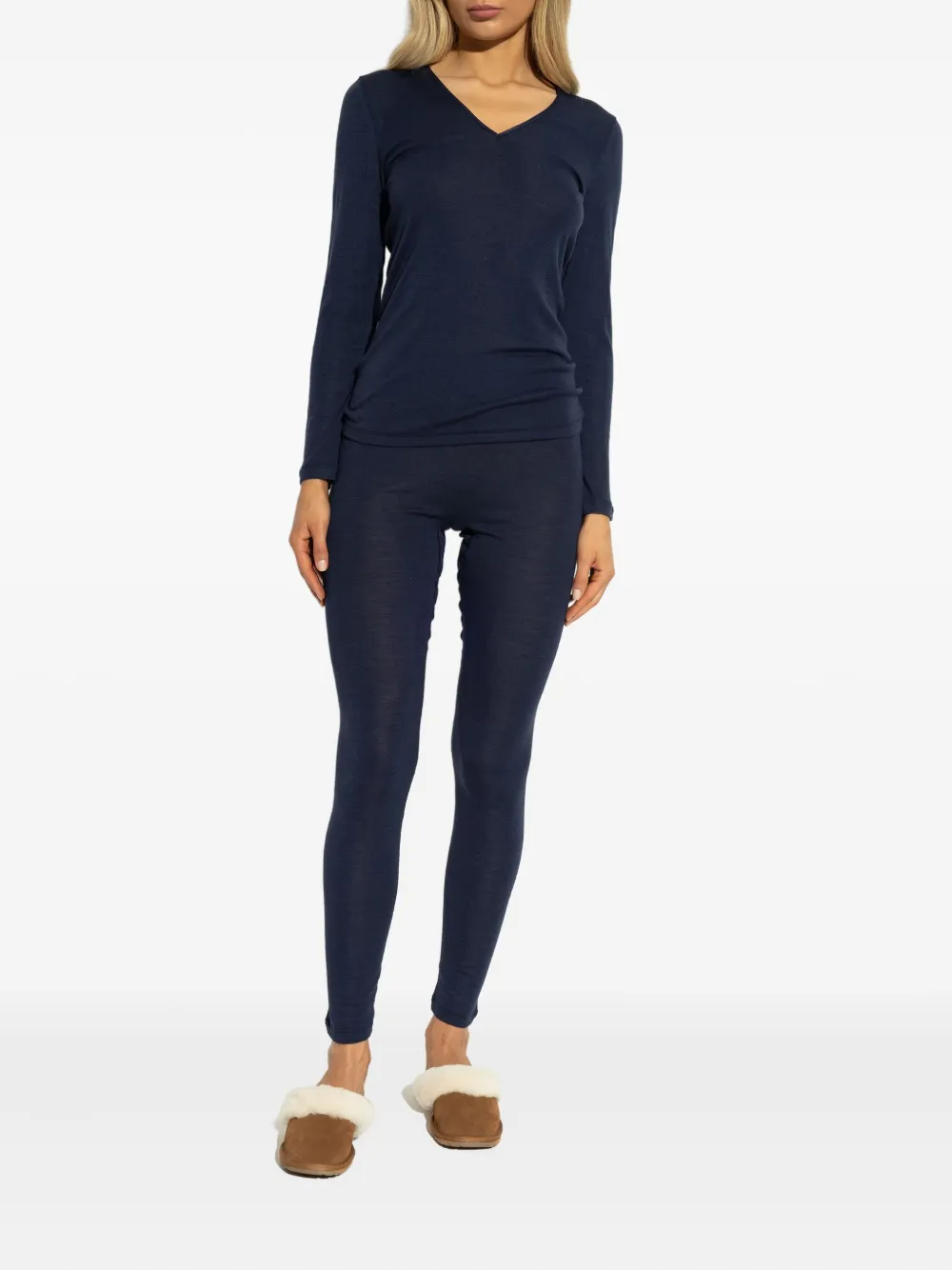 EMU AUSTRALIA Jolie slippers met afwerking van bont Bruin