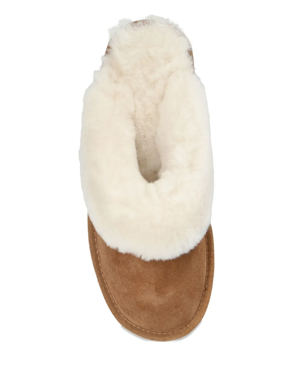EMU AUSTRALIA Jolie slippers met afwerking van bont Bruin