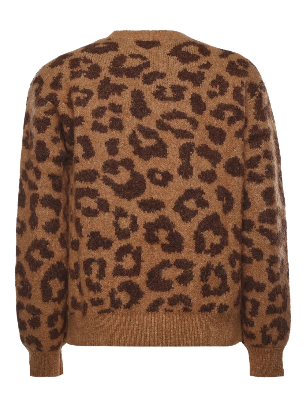 Mc2 Saint Barth Leopard-print Sweater In Brown