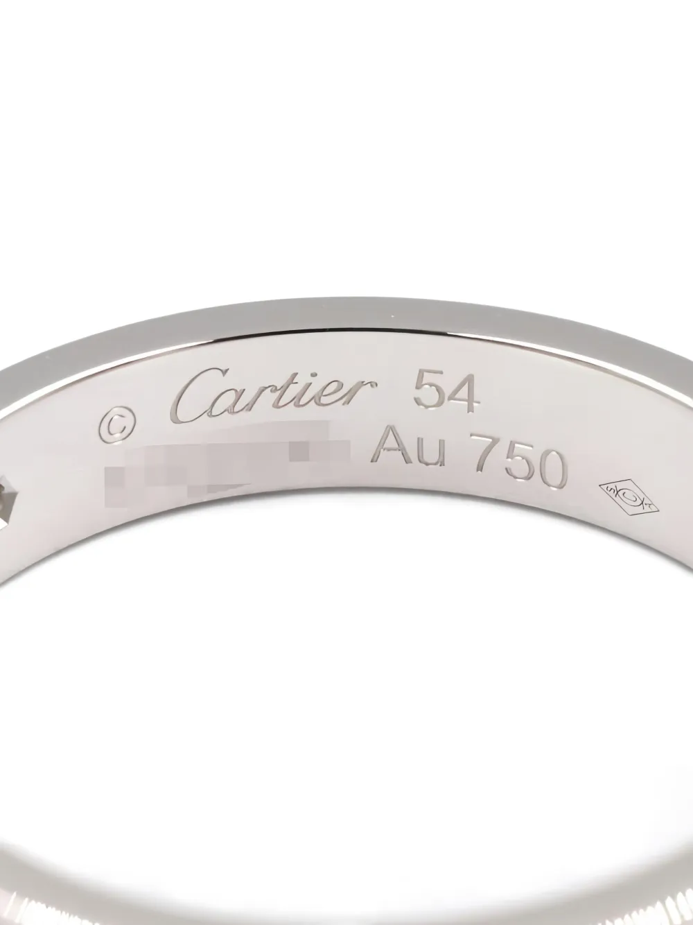 Pre-owned Cartier 2010s 18k White Gold Mini Love Diamond Ring In Silver