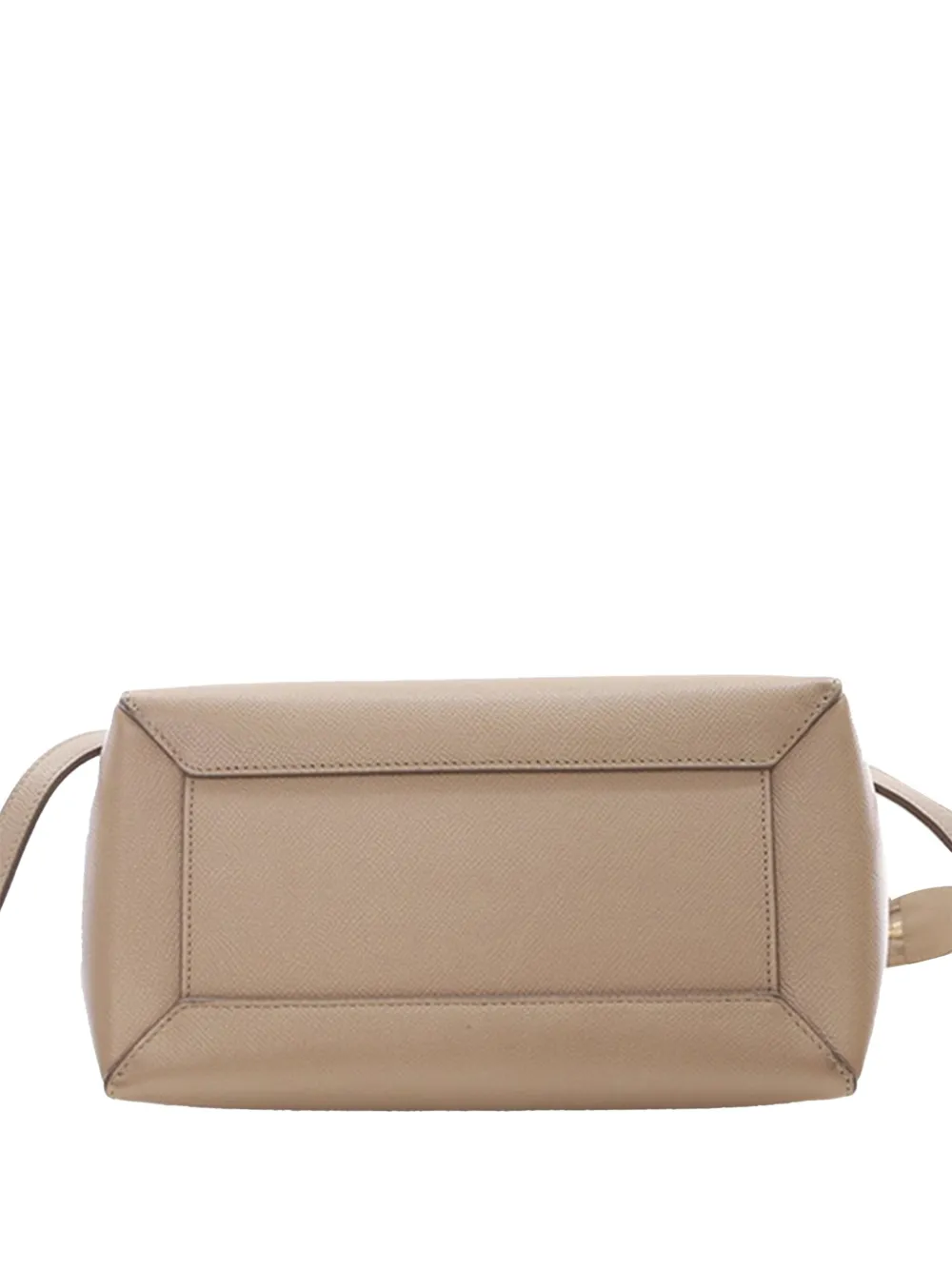 Pre-owned Celine 2018 Micro Grained Calfskin Belt Bag Satchel In Brown