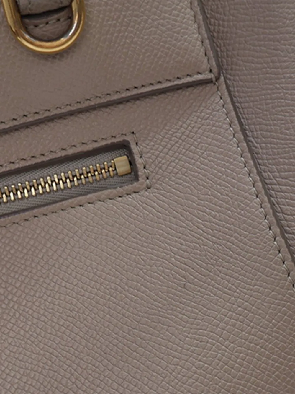 Pre-owned Celine 2018 Micro Grained Calfskin Belt Bag Satchel In Brown
