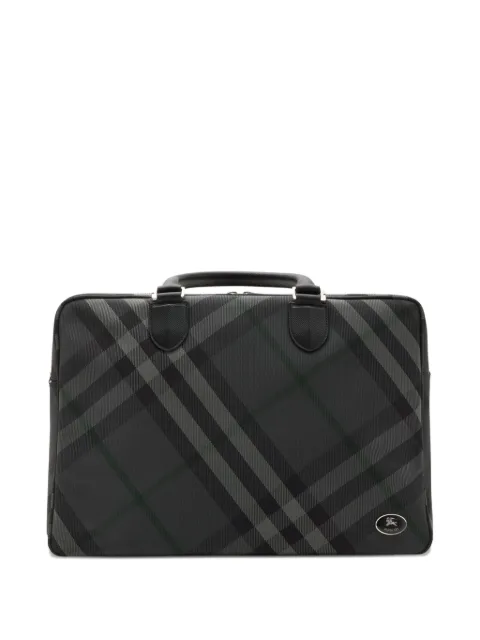 Burberry check-pattern briefcase