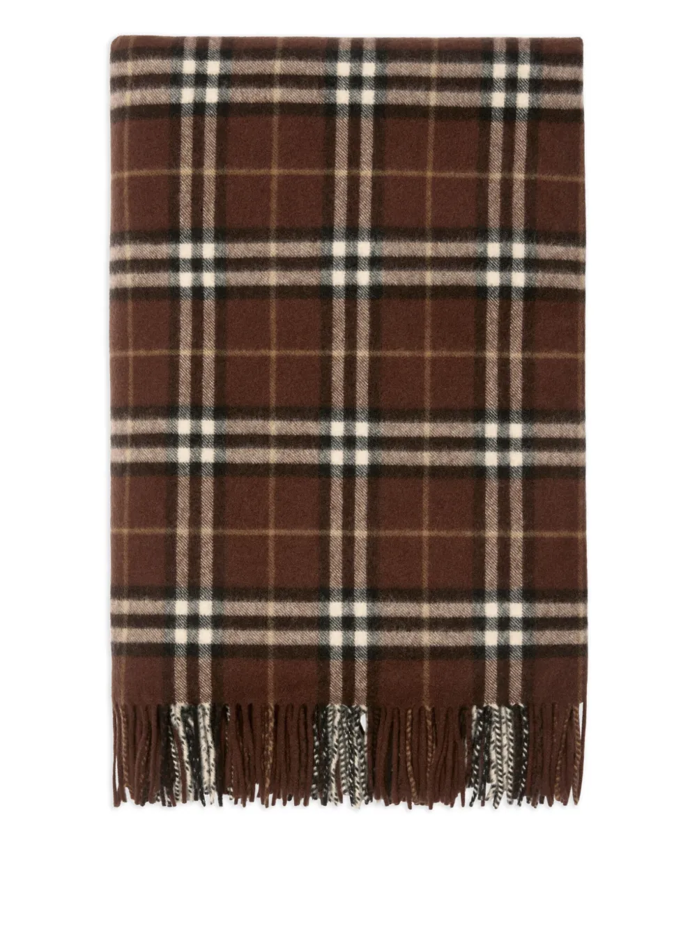 Burberry check fringing cashmere blanket | Blankets & Throws | Image 2