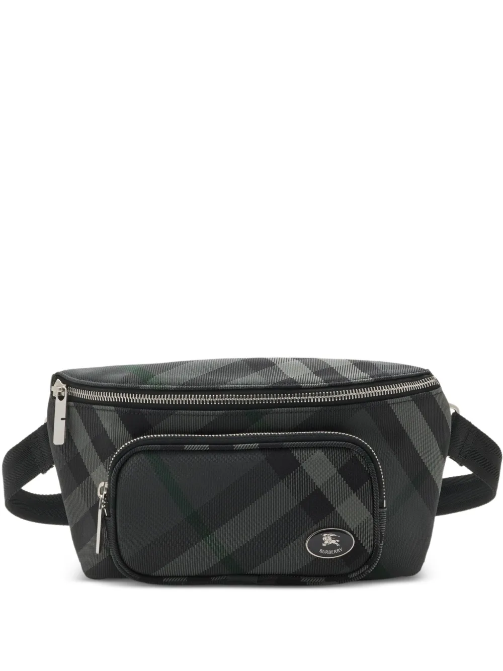 Burberry Karierte Gürteltasche - Grau