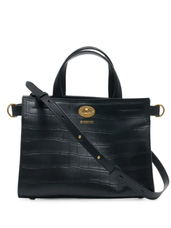 Burberry Mini Cotswolds Tote in Black