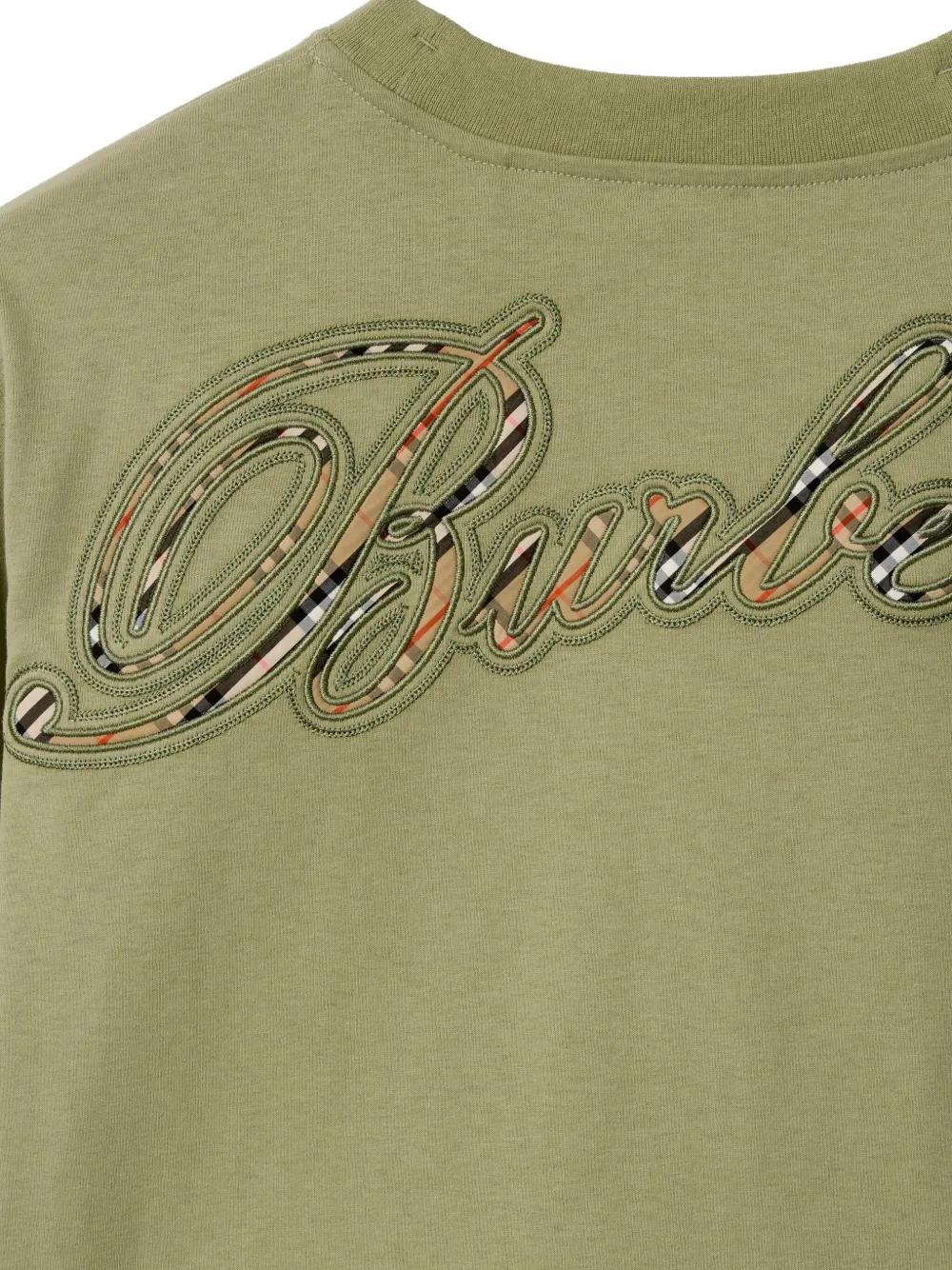 Burberry T-shirt met logo Groen