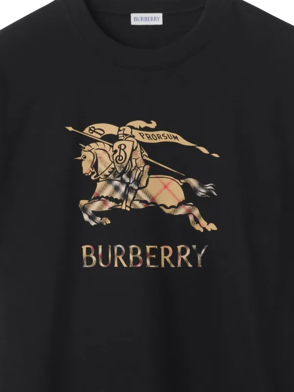 Burberry Equestrian Knight T-shirt | Black | FARFETCH