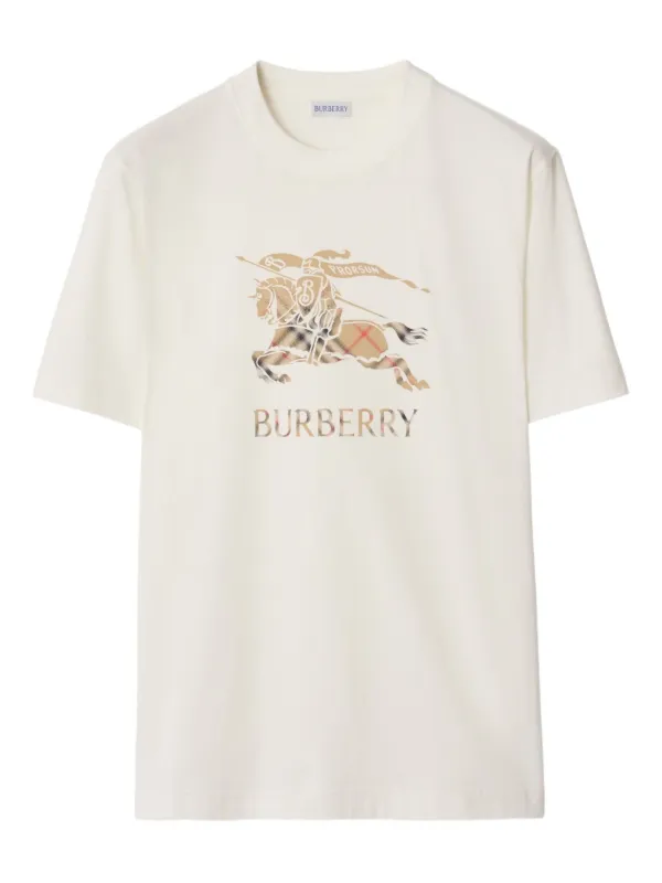 Burberry Logo Cotton T-shirt | White | FARFETCH