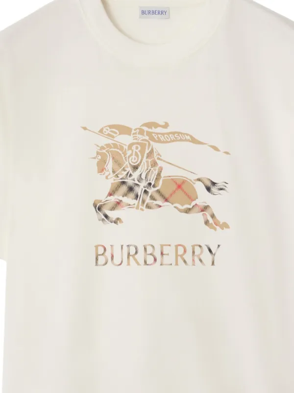 Burberry Logo Cotton T-shirt | White | FARFETCH