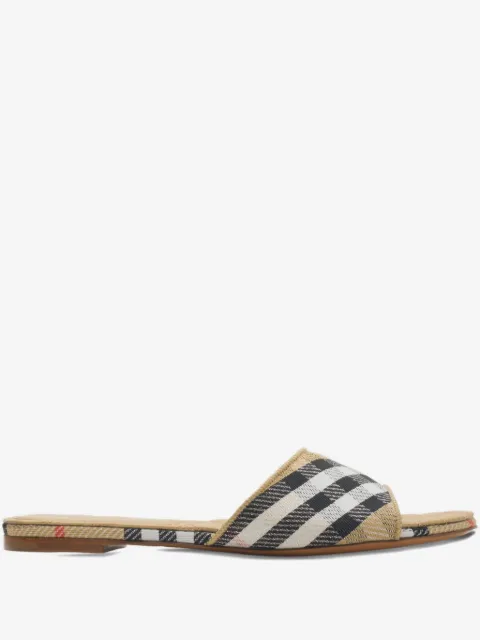 Burberry Check Sloane slides​
