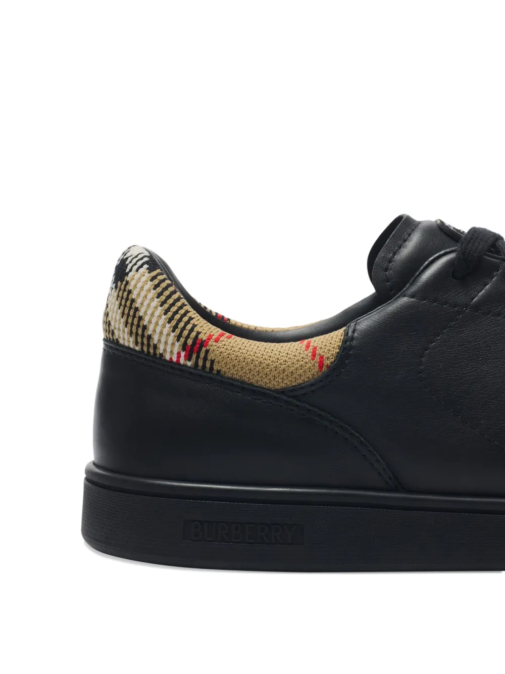 Burberry Set Leather Sneakers In Black