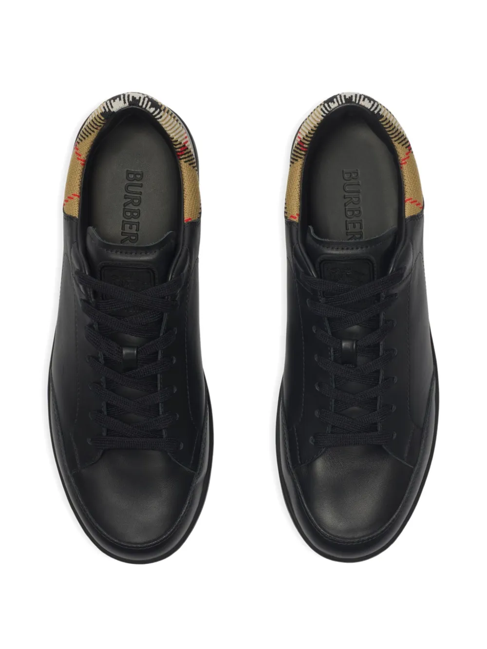 Burberry Set Leather Sneakers In Black