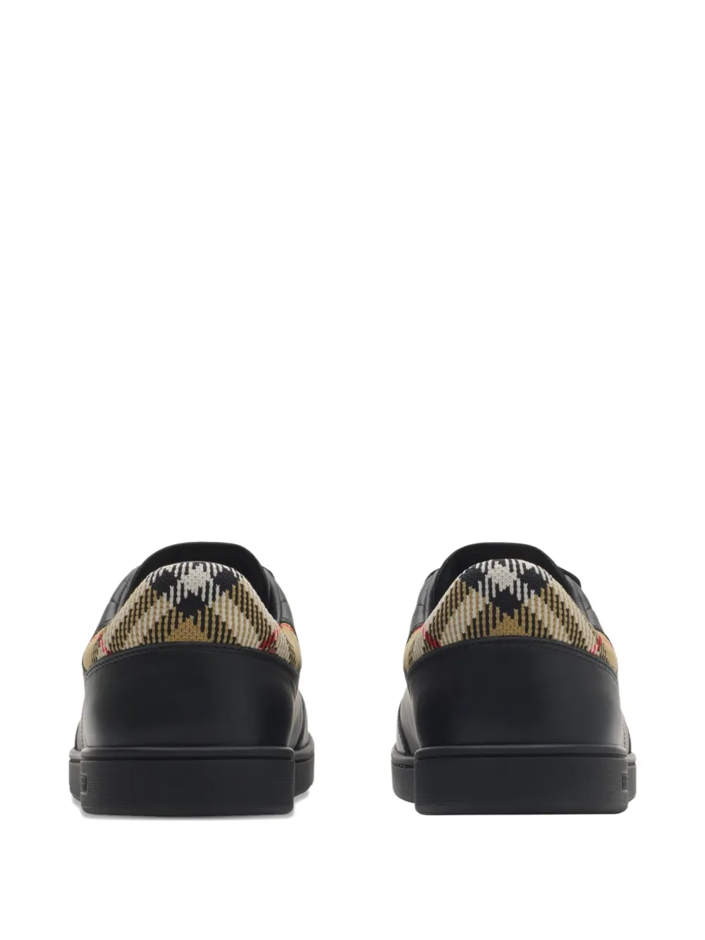 Burberry Set Leather Sneakers In Black