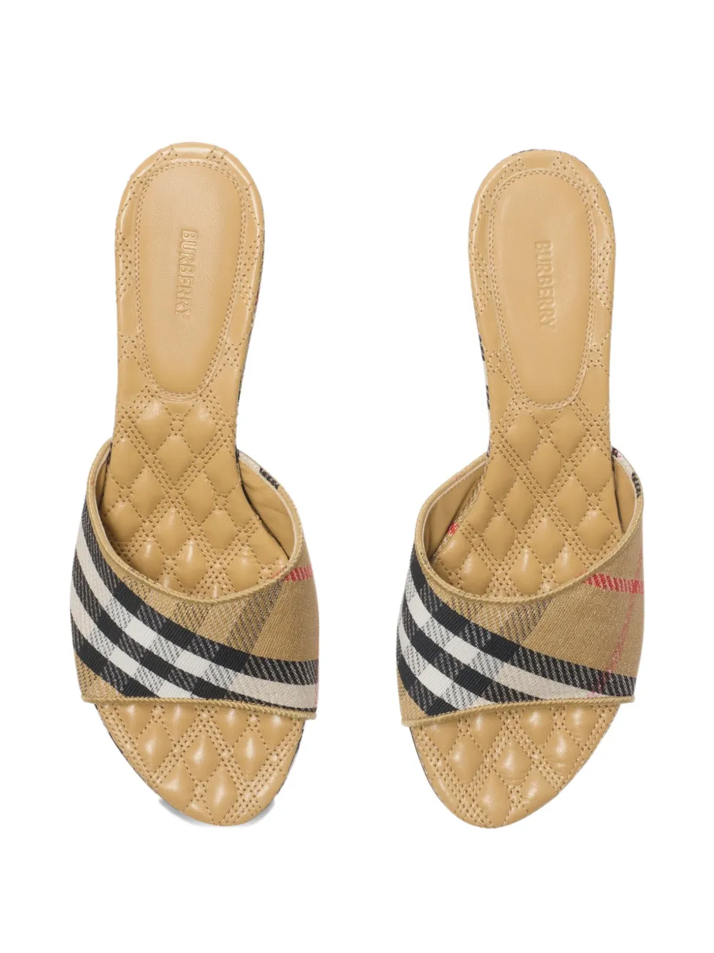 Burberry 45mm Sloane heeled sandals Beige