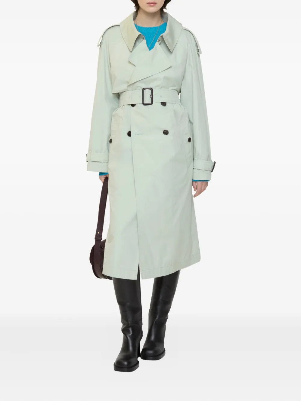 Burberry Fitzrovia lange lichtgewicht katoenen trenchcoat Groen