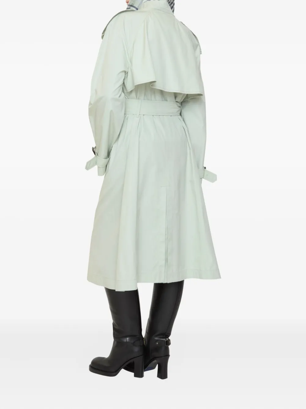 Burberry Fitzrovia lange lichtgewicht katoenen trenchcoat Groen