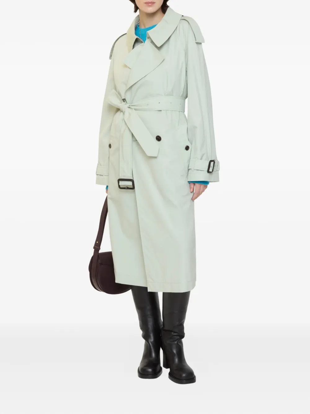 Burberry Fitzrovia lange lichtgewicht katoenen trenchcoat Groen