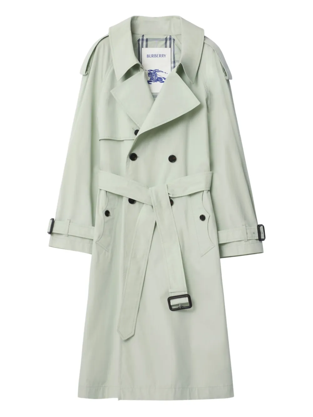 Burberry Trench doppiopetto con cintura - Verde