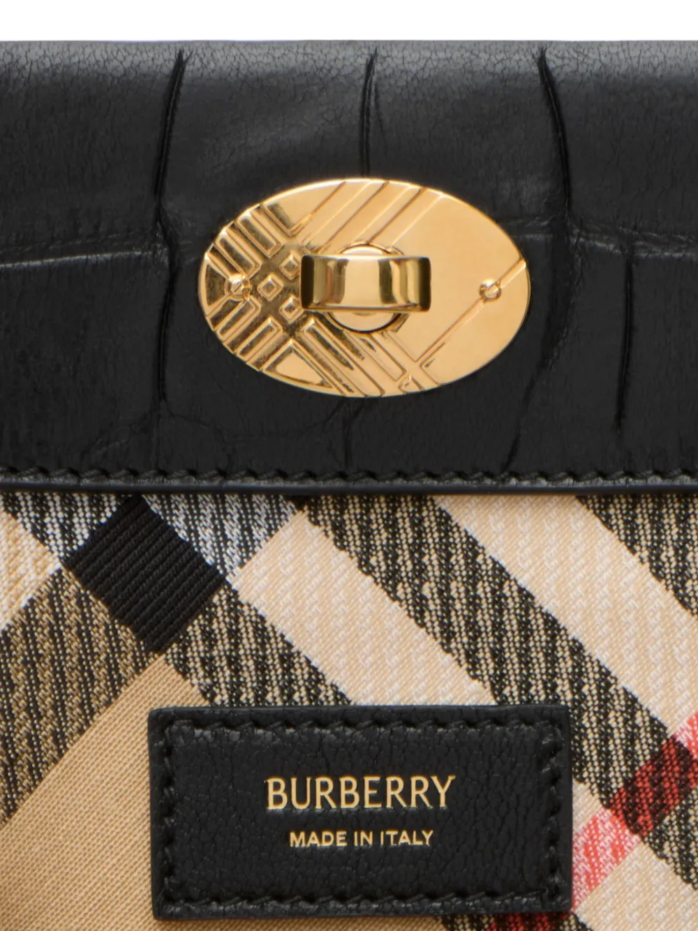 Burberry Cotswolds schoudertas met krokodillen-reliëf Zwart