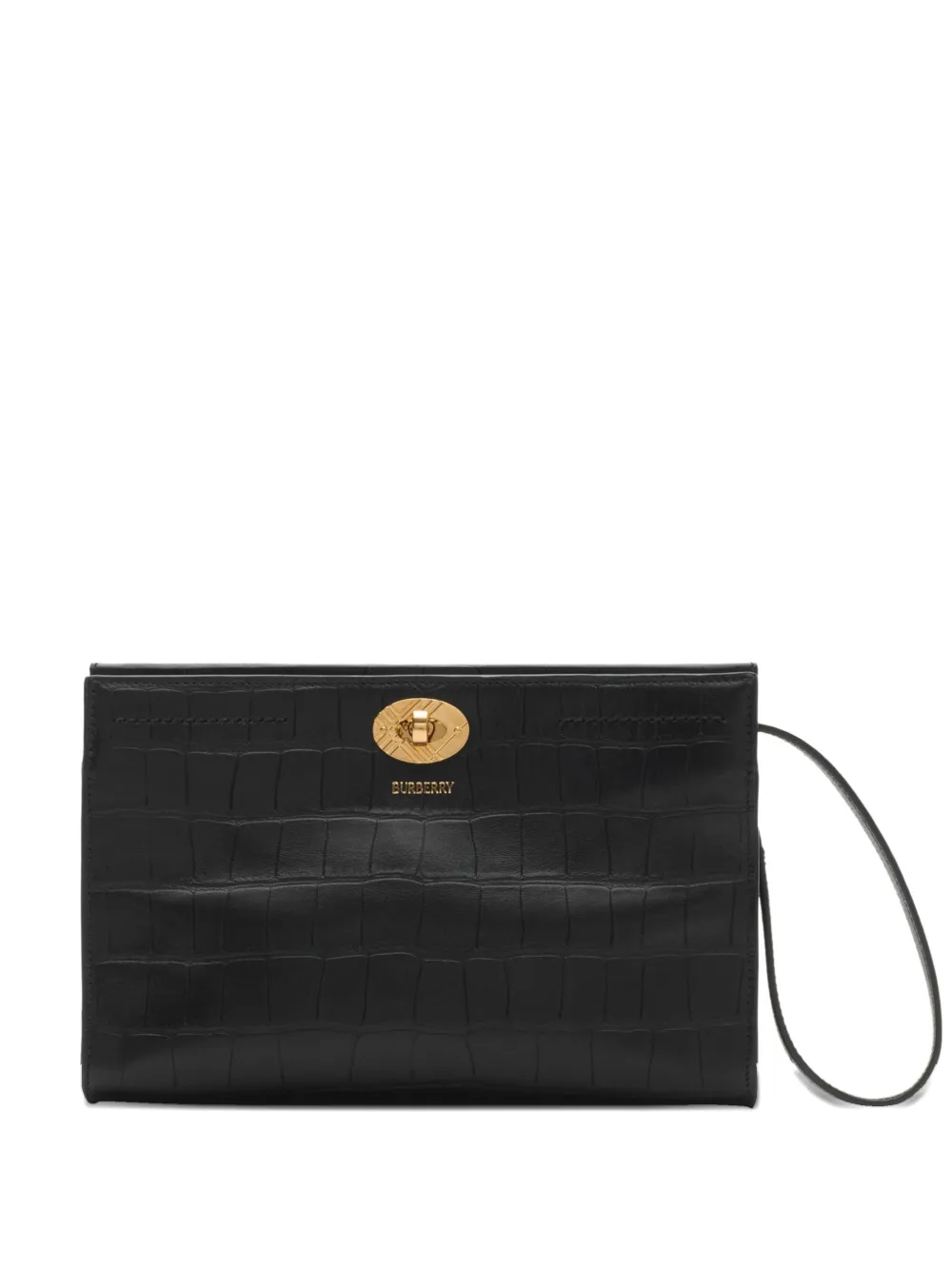 Burberry Cotswolds crocodile-effect shoulder bag - Nero
