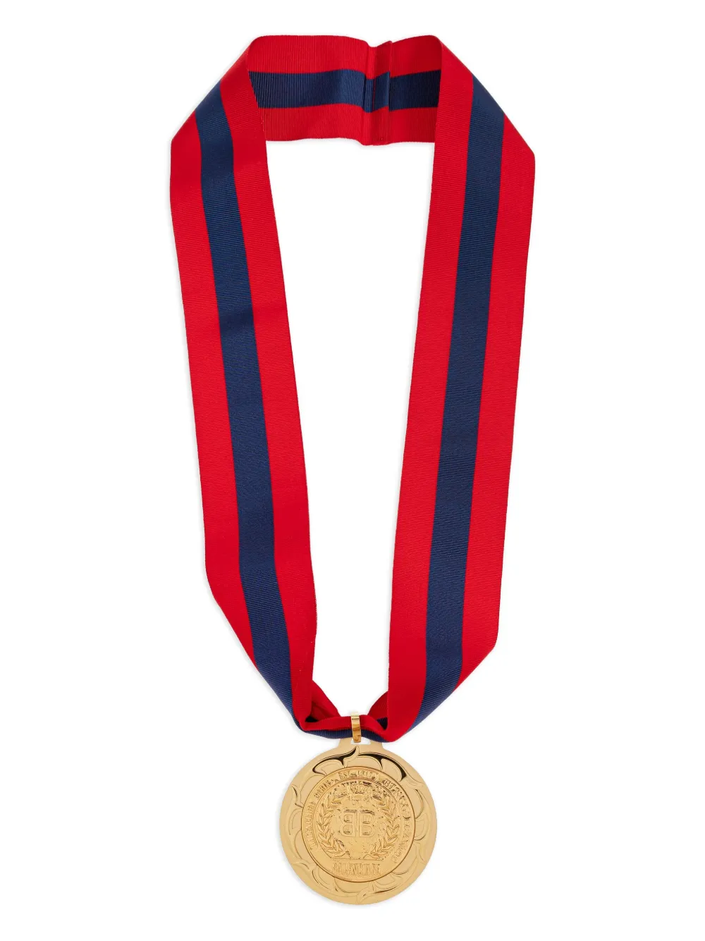 Balenciaga Ribbon Pendant Necklace In Gold