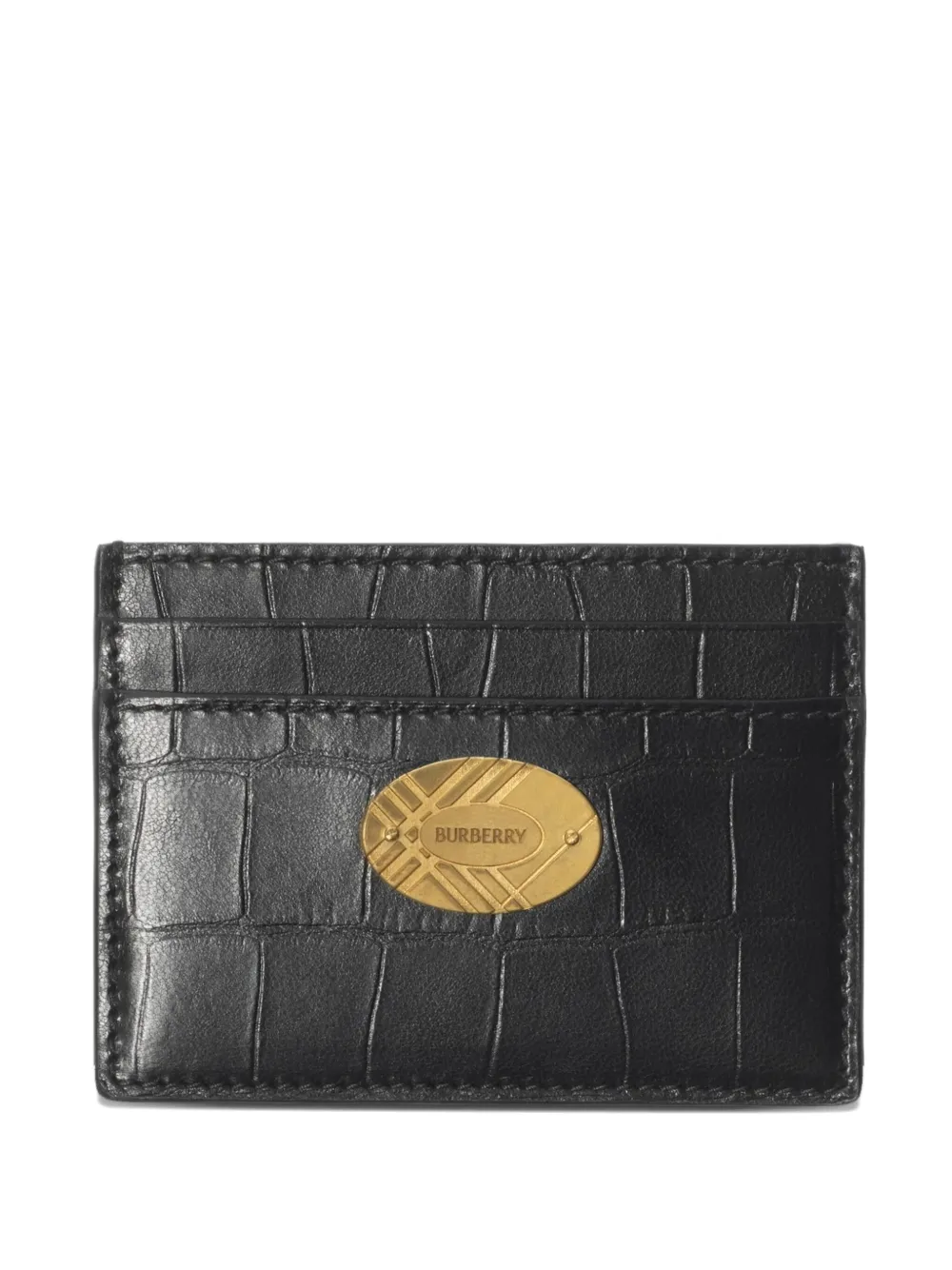 Burberry Cotswolds crocodile-effect logo wallet - Nero
