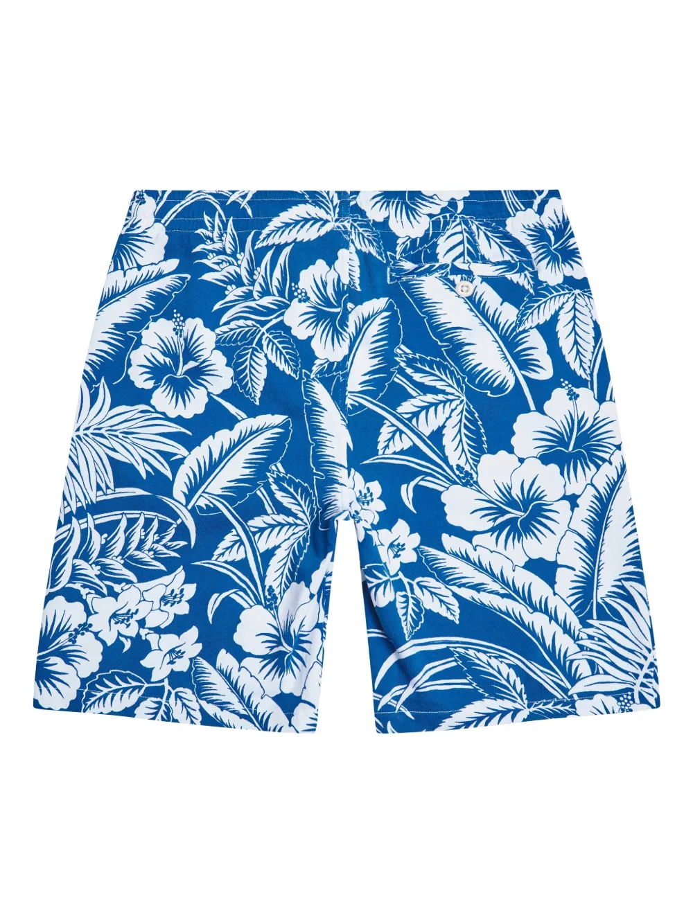 tropical-print cotton shorts