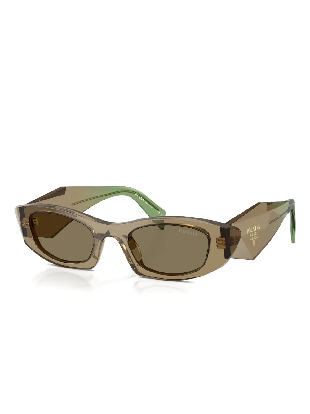 Prada Eyewear Zonnebril met geometrisch montuur - Groen
