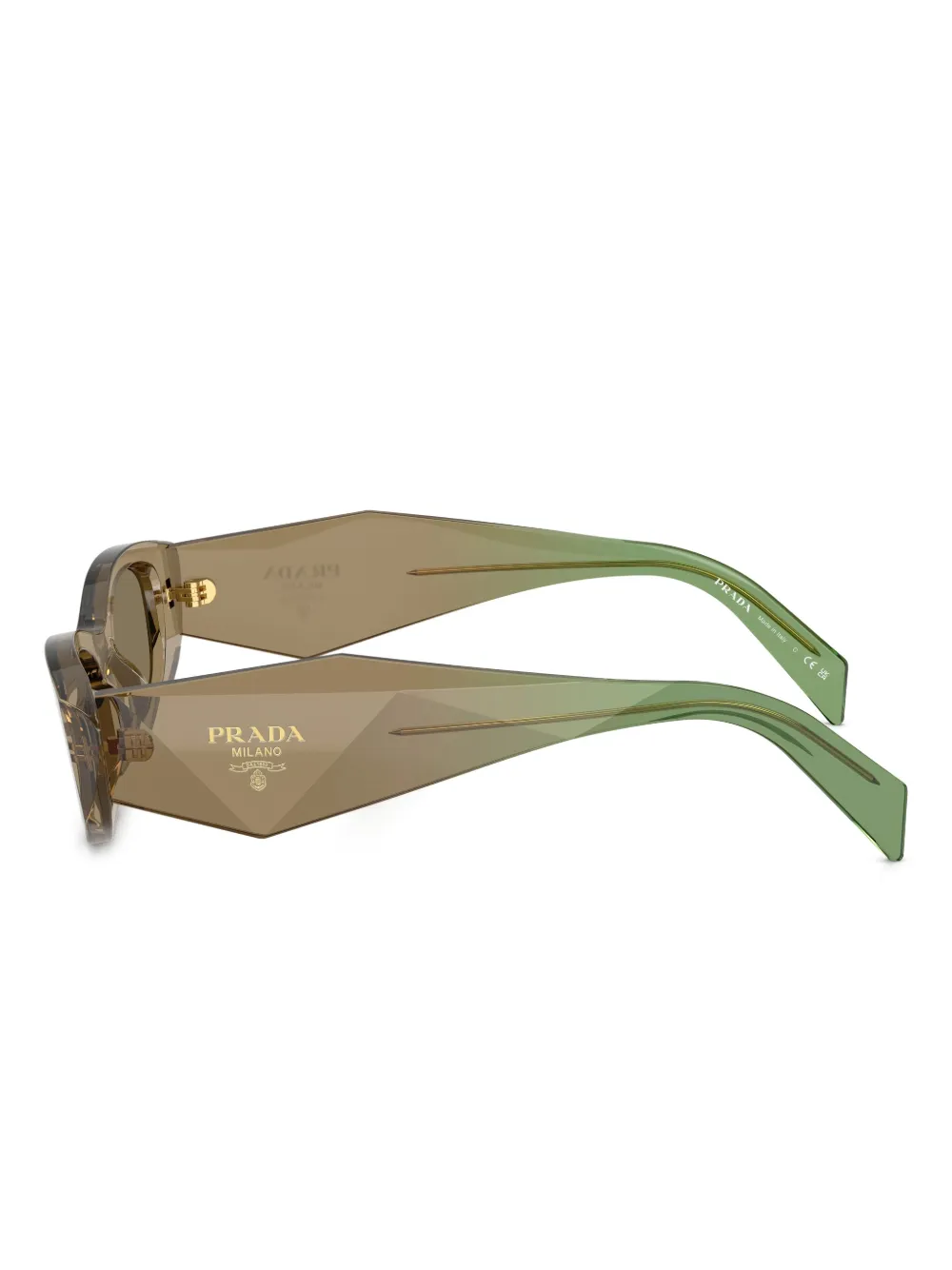 Prada Eyewear Zonnebril met geometrisch montuur Groen