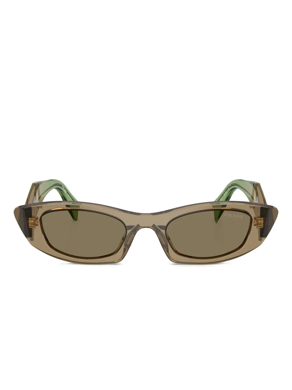 Prada Eyewear geometric-frame sunglasses - Verde