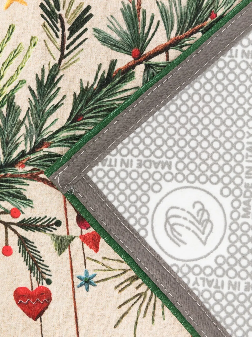 Tessitura Toscana Telerie Rudy Tiptapp Christmas-print Rug (52cm X 80cm) In Neutral