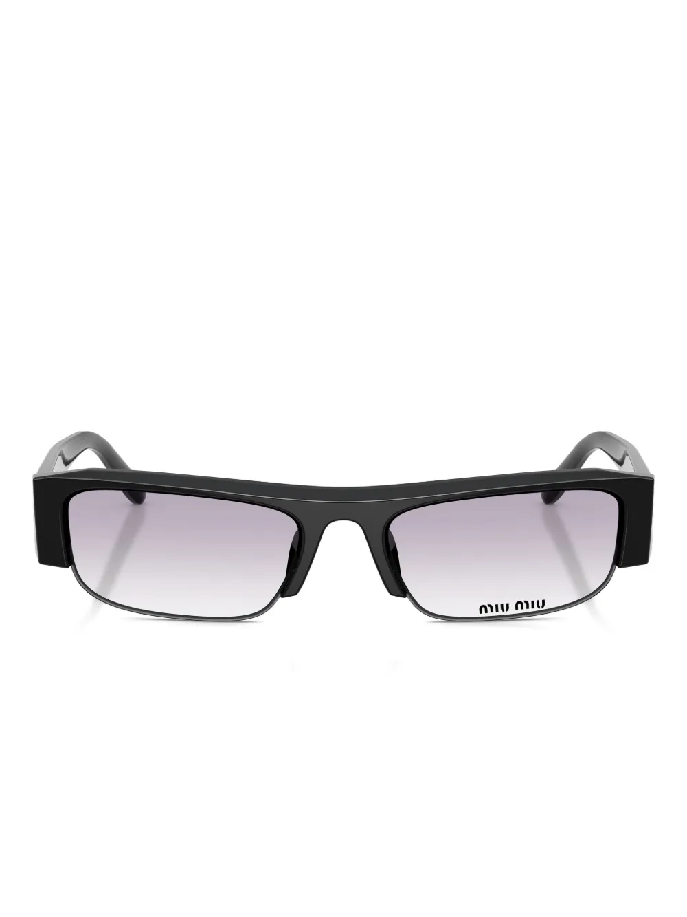 Miu Miu Rectangle-frame Sunglasses In Black
