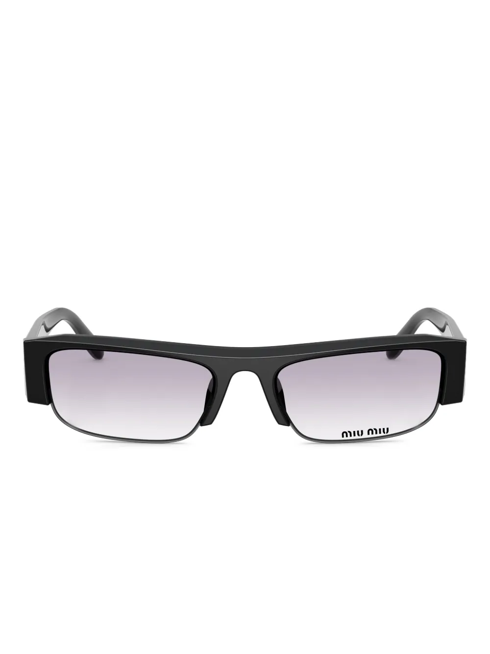 Miu Miu Eyewear rectangle-frame sunglasses | Black | Image 1