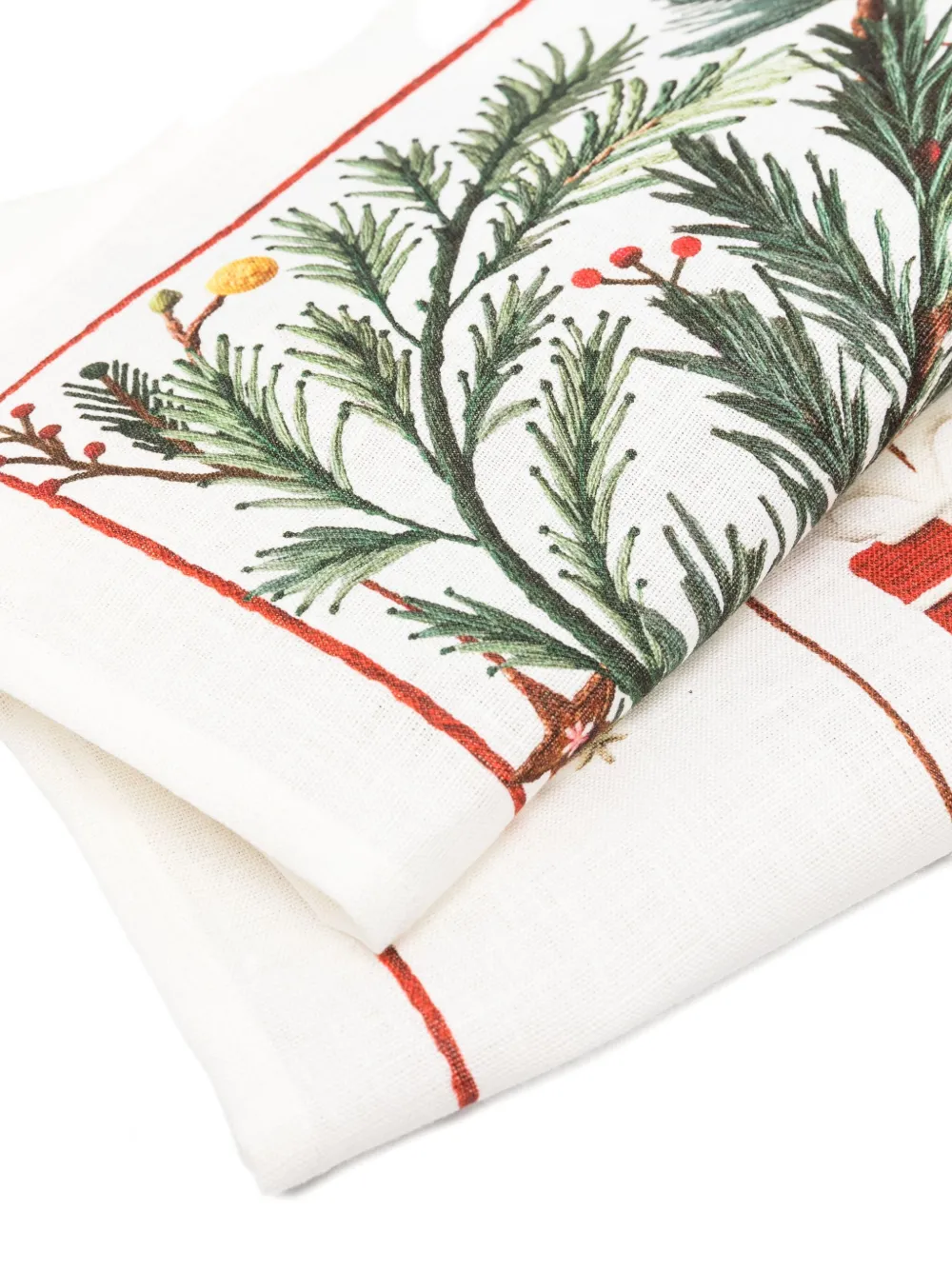 Tessitura Toscana Telerie Marzape Christmas-print Tableware (70cm X 50cm) In Multi