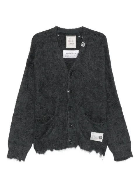 Maison MIHARA YASUHIRO cárdigan con efecto envejecido