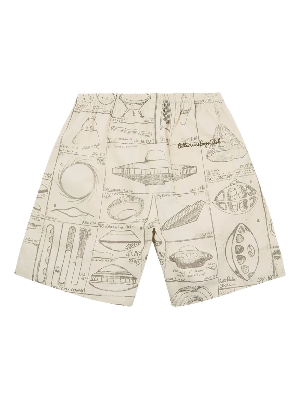 Billionaire Boys Club Earthling-print Shorts In Neutral
