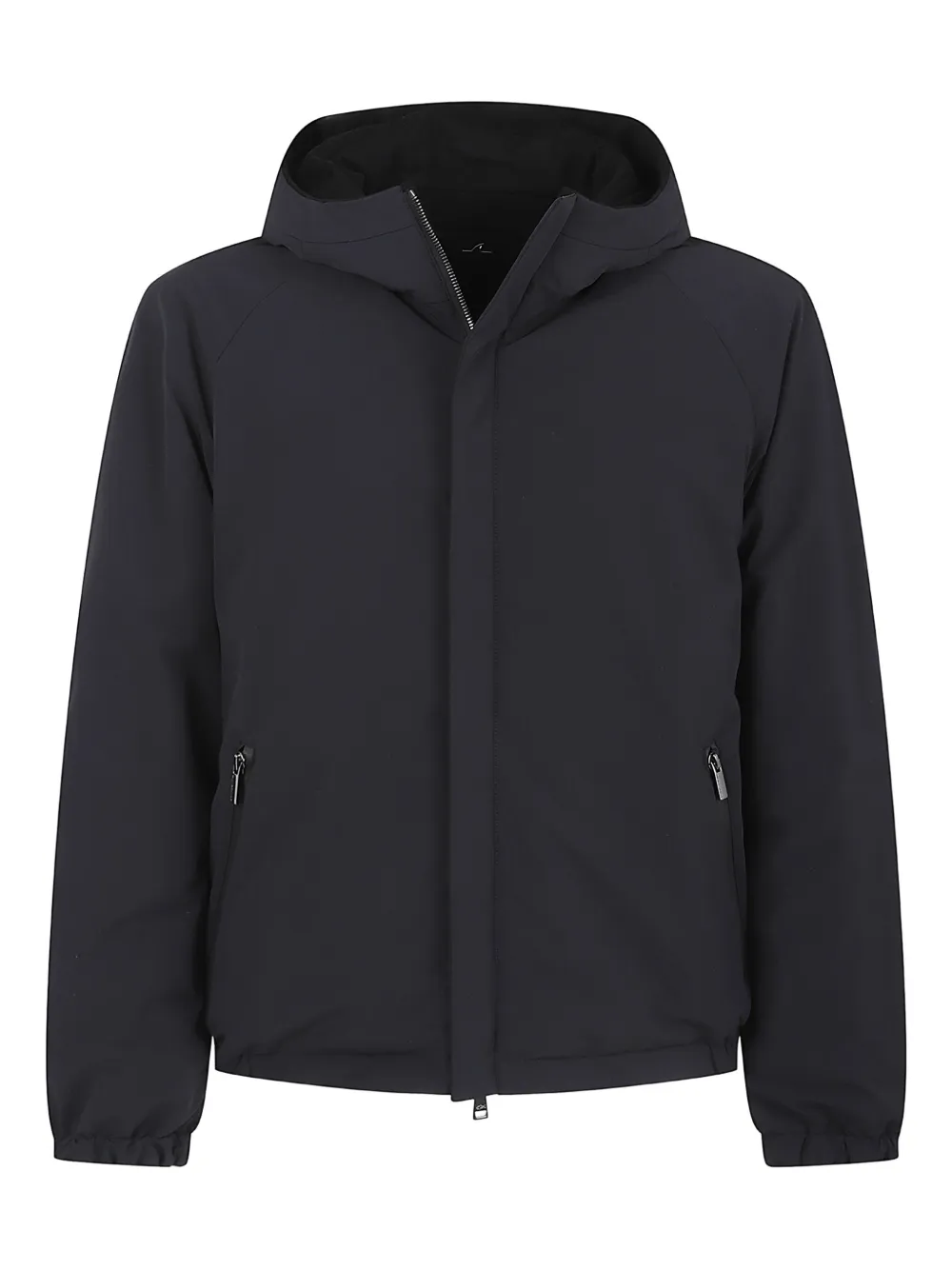 Paul & Shark Reversible Hooded Jacket In Black