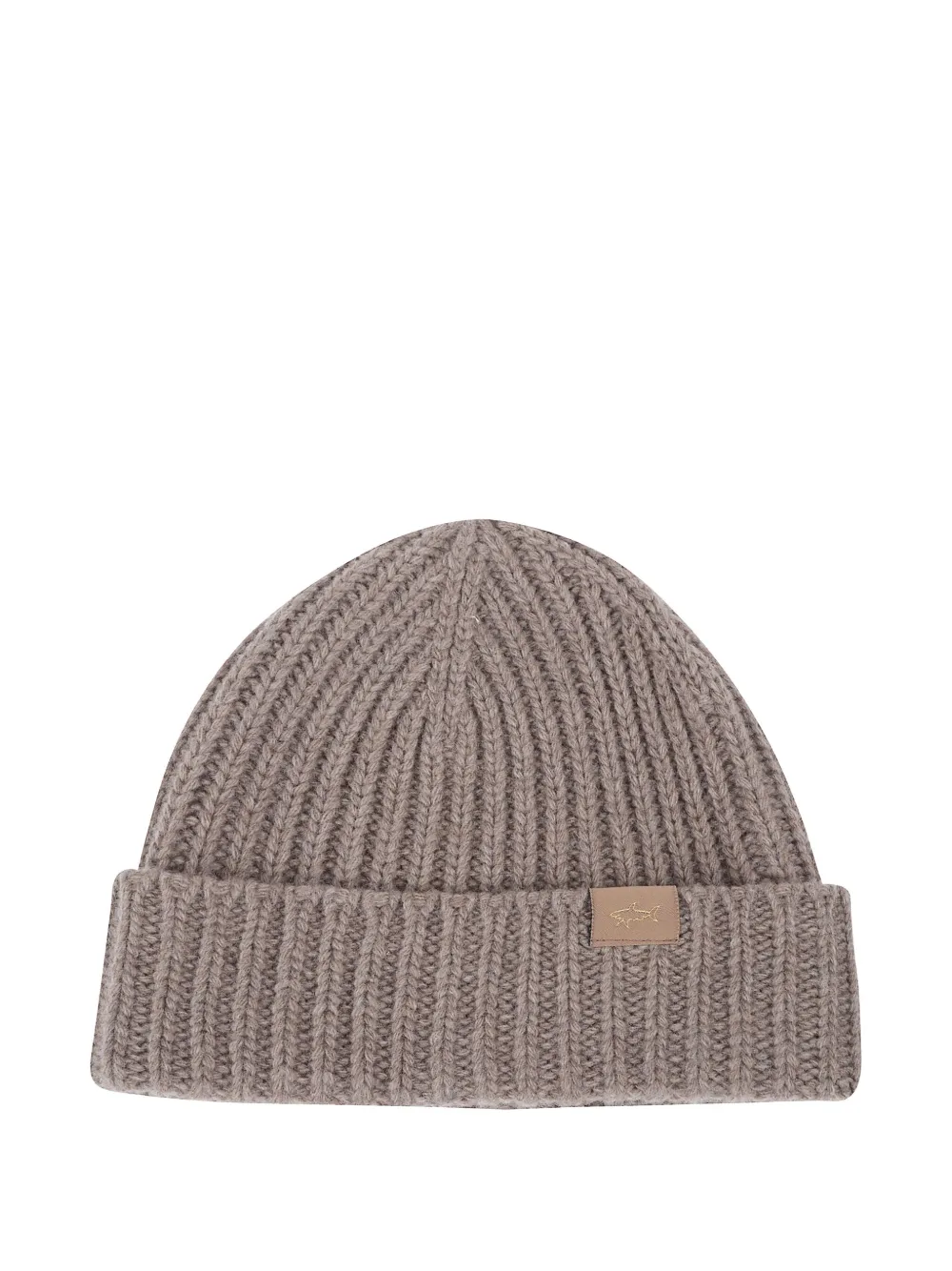 Paul & Shark ribbed beanie hat | Brown | Image 1