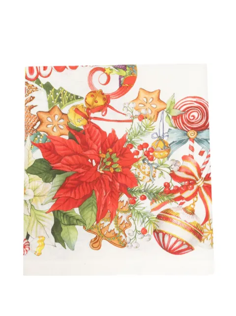 TESSITURA TOSCANA TELERIE Marzape christmas-print tableware (170cm x 170cm)