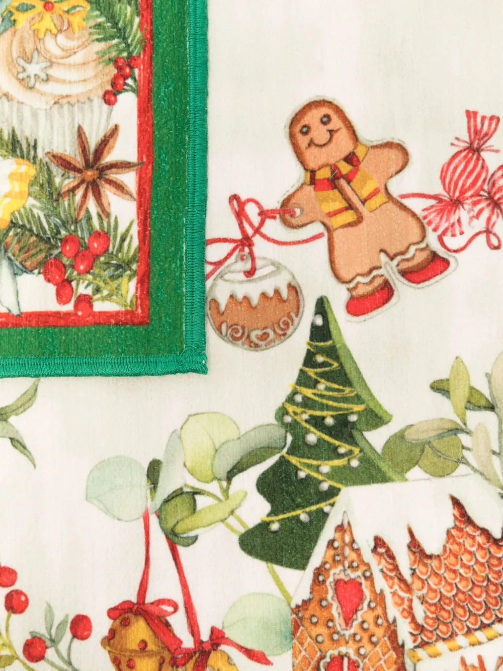 Tessitura Toscana Telerie Marzapepe Mymat Gingerbread-floral Tableware (pack Of Two) In Multi