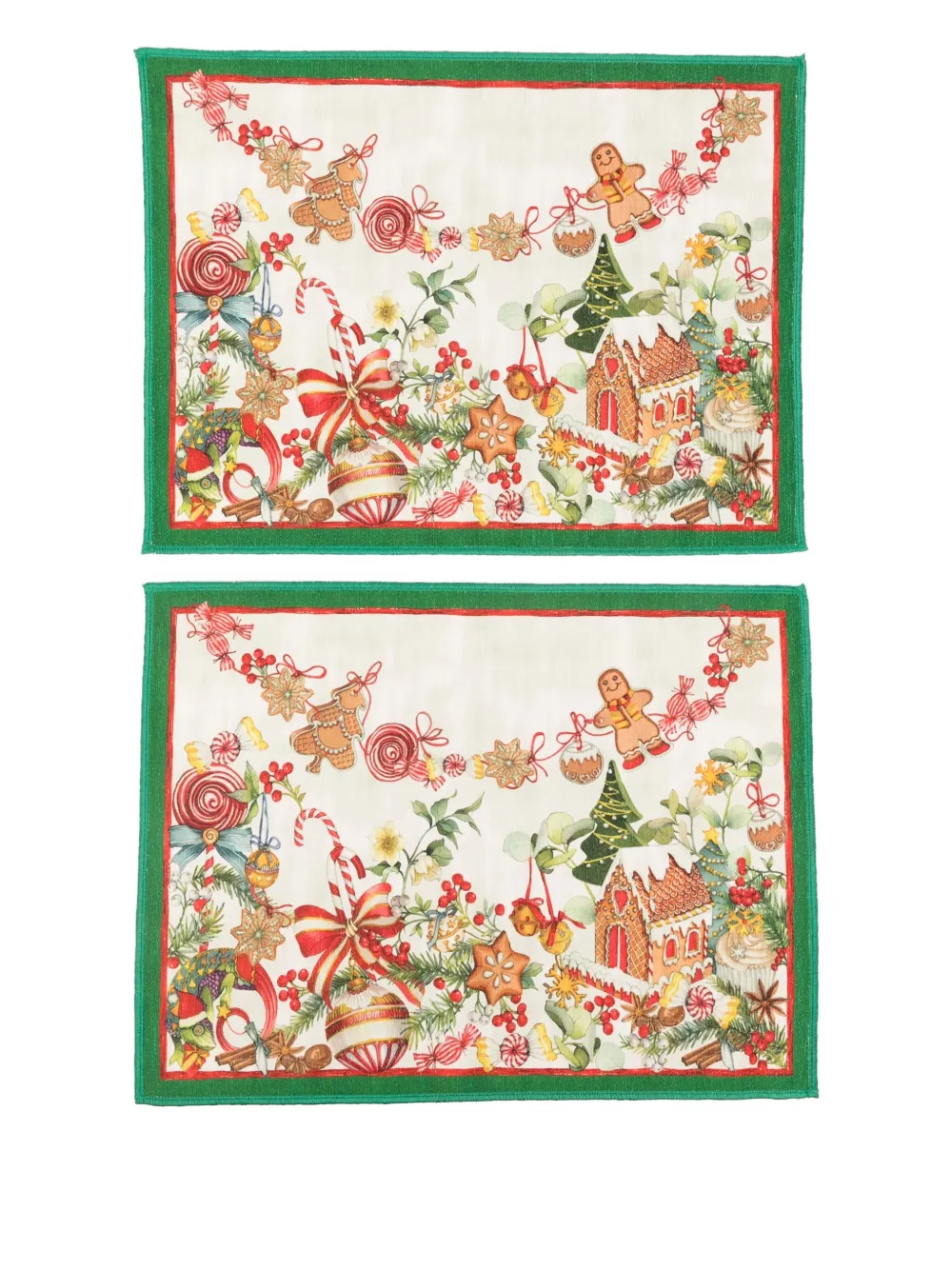 TESSITURA TOSCANA TELERIE Marzapepe Mymat gingerbread-floral tableware