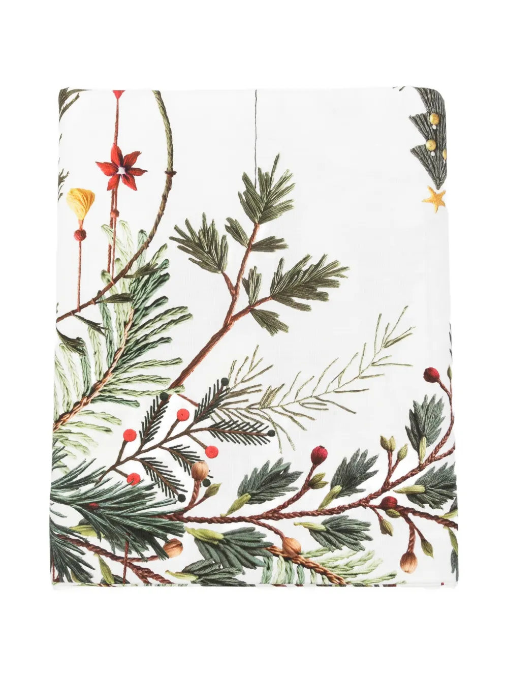 TESSITURA TOSCANA TELERIE Marzape floral-print tableware (170cm x 270cm) | White | Image 1