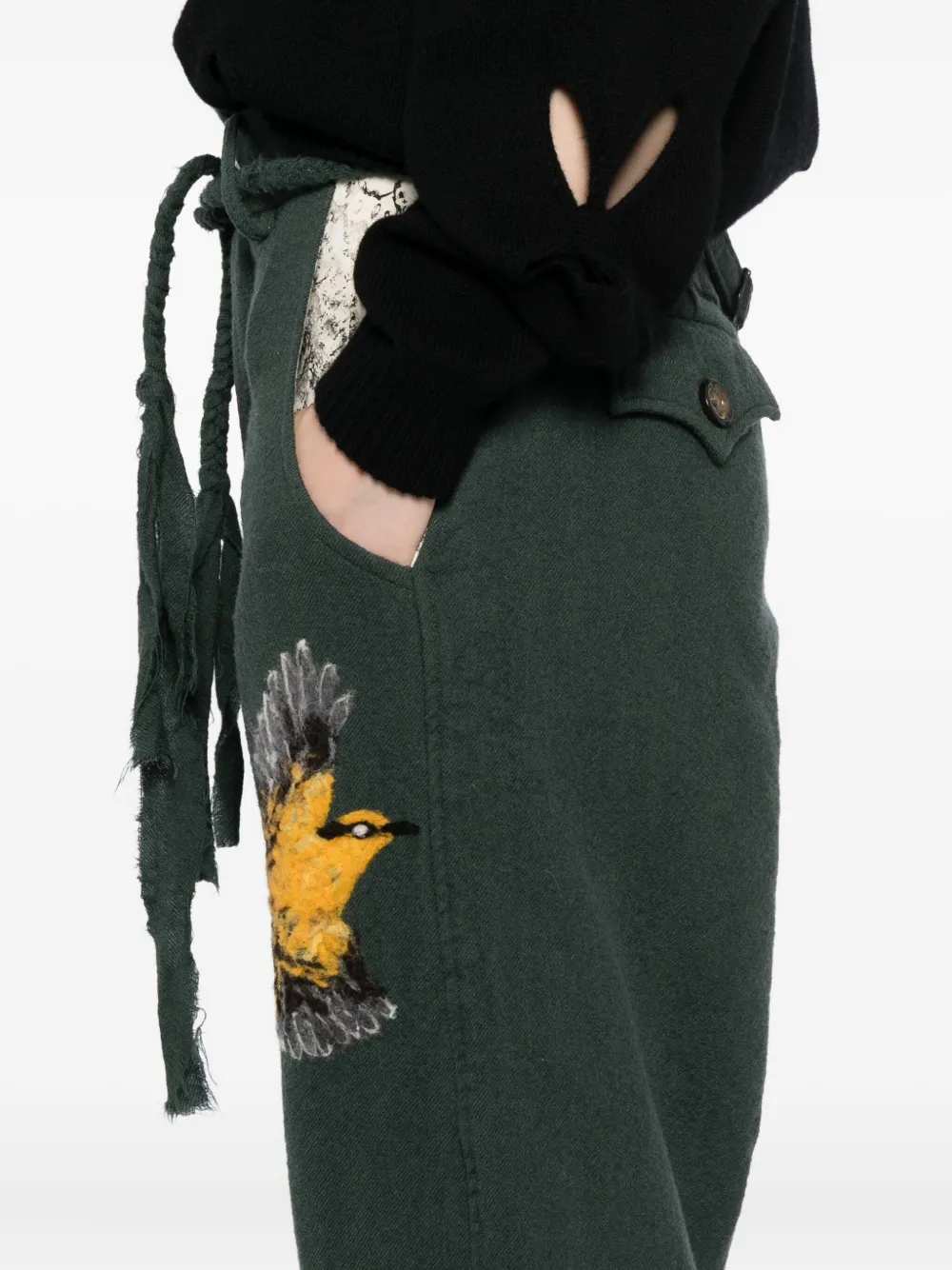 Gg In Red Birdwatcher Trousers In Green