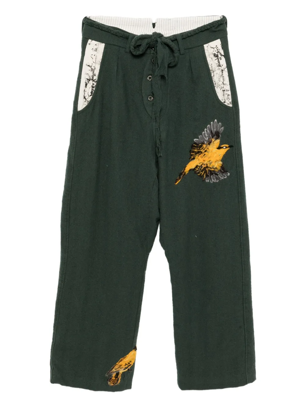 Gg In Red Birdwatcher Trousers In Green
