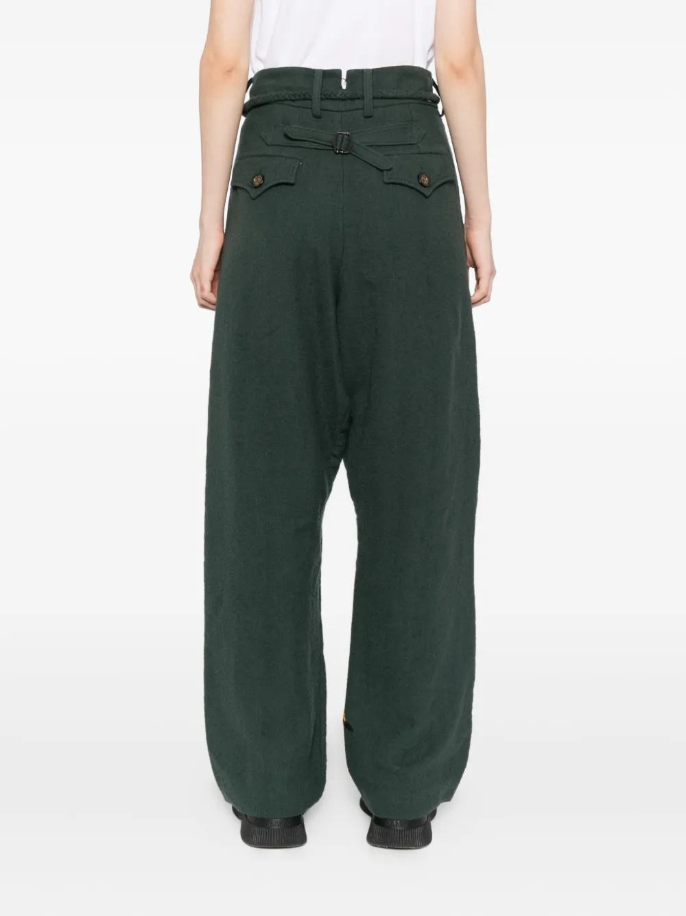 Gg In Red Birdwatcher Trousers In Green